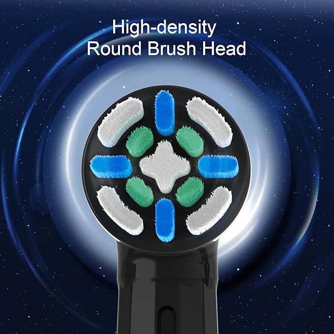 12 Pcs IO Replacement Heads Compatible with Oral B IO 2/3/4/5/6/7/8/9/10/Deep Clean Series Electric Toothbrushs, Toothbrush Heads with Medium Bristles Compatible with Oral B IO (Black)