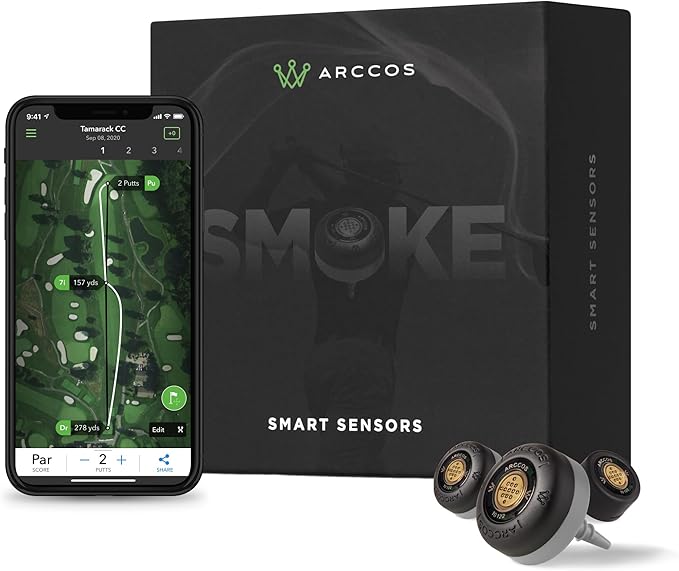 Arccos Smart Sensors: Automatic Golf Game Tracking System, A.I. Powered GPS Rangefinder & Smart Club Distances-StrideForce Fitness