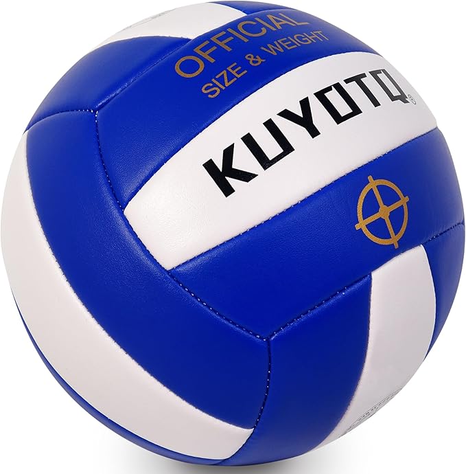 KUYOTQ Official Size 5 in&Outdoor Beach Volleyball,3MM Thickened Surface Soft Leather Youth Womens Mens Volleyball for Game Gym Training(Deflated)-StrideForce Fitness