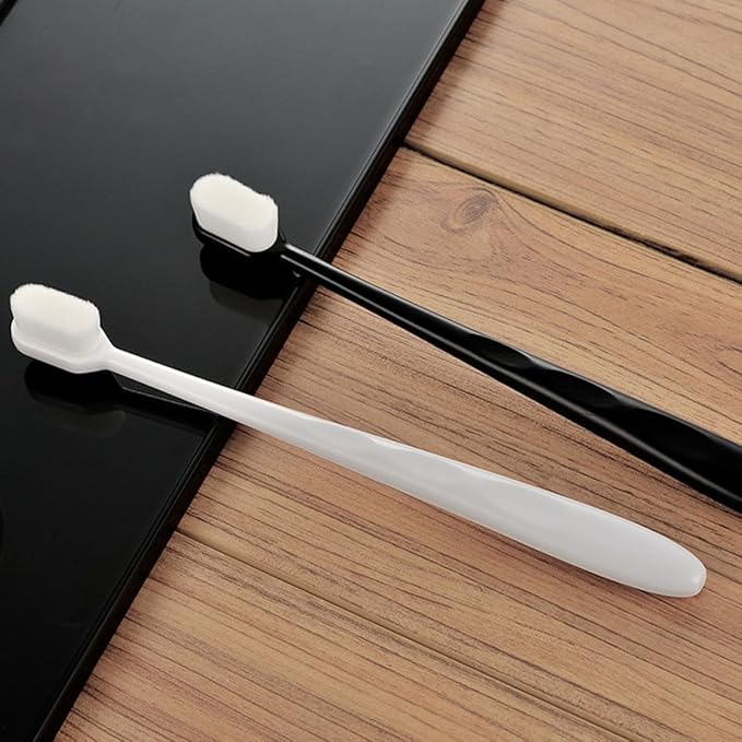 IMIKEYA Soft Micro-Nano Toothbrush 4Pcs Set with Flat Wave Heads, Ultra-Soft Bristles for Sensitive Gums, Household Oral Care Tool for Adults and Maternal Use