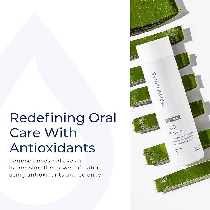 PerioSciences AO ProRinse Natural Mouthwash with Antioxidants and Amino Acids – Orthodontic Mouthwash – Fluoride-Free, 10 Fl Oz / 300ml