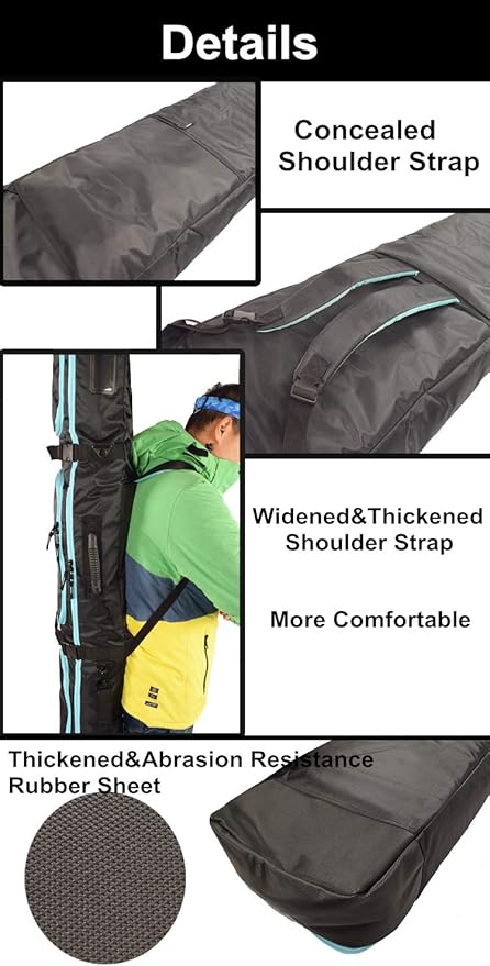 UNISTRENGH Fully Padded Snowboard Bag Waterproof Snow Sports Ski Boots&Helmet Equipment Bags-StrideForce Fitness