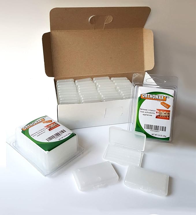 Genuine Orthowax - Dental Orthodontic Waxes (Pack of 100) Stick Better Than Competitors - - Aloe Vera and Vitamin E - Pack of 100