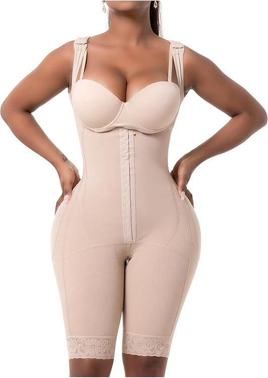 Snatched Body Post Surgery Stage 1 Faja Without Bra | Fajas Colombianas Moldeadoras for BBL |High Compression Faja-StrideForce Fitness