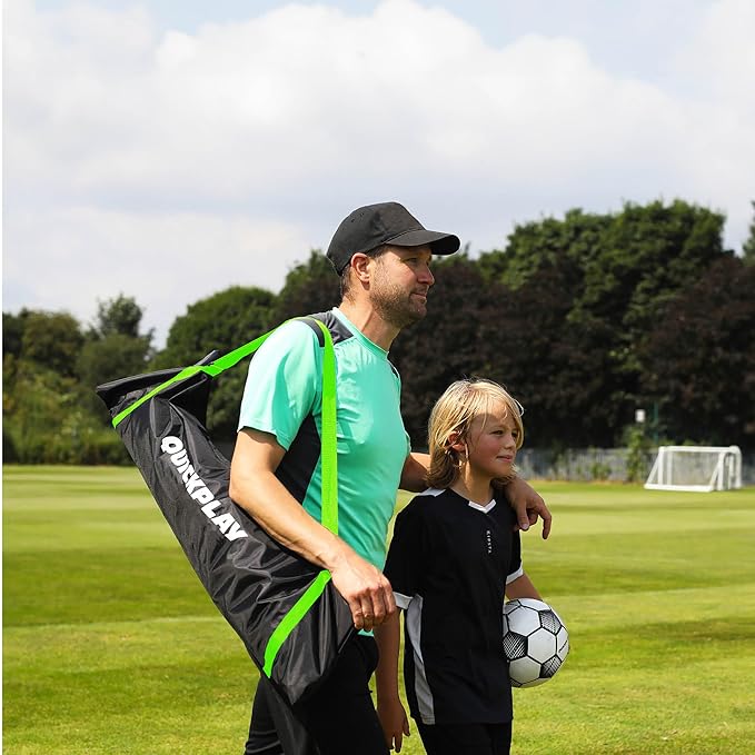 QUICKPLAY Kickster Soccer Goal Range – Ultra Portable | Quick and Easy Set Up | Includes Net and Carry Bag | Available in 7 Sizes | Backyard Soccer Net for Kids & Adults [Single Goal]-StrideForce Fitness