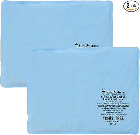 Core Products Soft Comfort CorPak, No Frost Hot and Cold Therapy Pack - 10" x 13", Made in The USA- 2 Pack-StrideForce Fitness