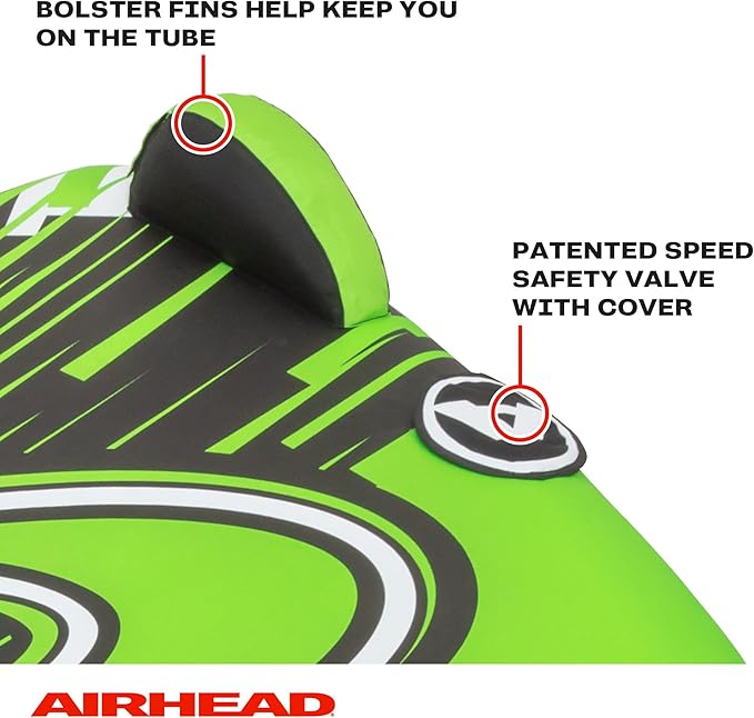 Airhead G-Force Inflatable Towable Tube | 2-4 Rider Models | Dual Tow Points | Full Nylon Cover | Kwik-Connect | Patented Speed Valve | Boat Tubes and Towables-StrideForce Fitness