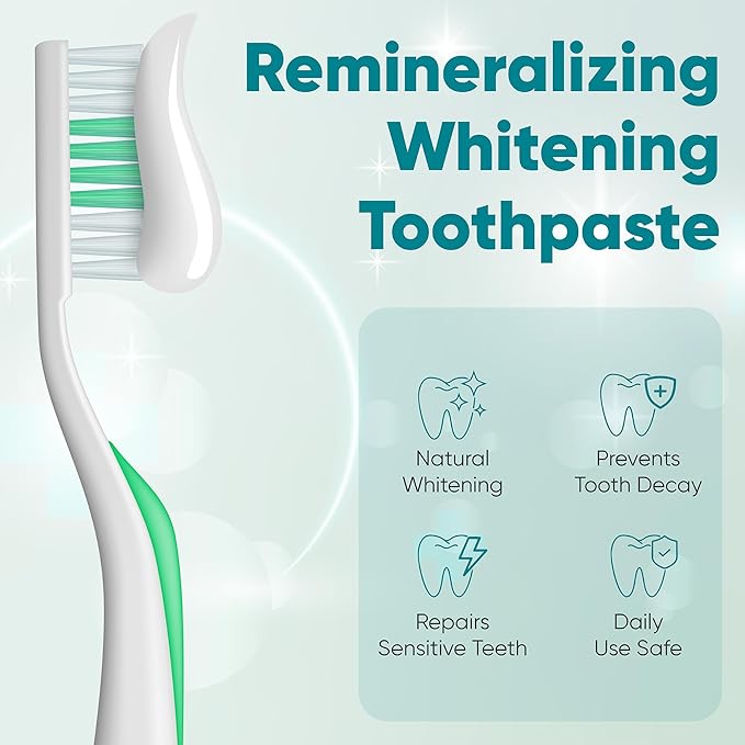 Fluoride Free Toothpaste, Nano Hydroxyapatite Toothpaste, Remineralizing Natural Teeth Whitening Tooth Repair, Appropriate for Sensitive Teeth