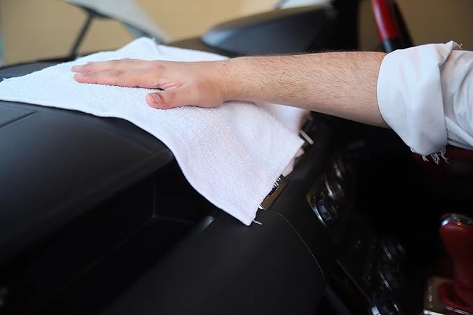 Avalon Towels Terry Bar Mop Towels (Value Pack of 60) Size 14"x17" – Absorbent and Durable, Multipurpose Cleaning Rags, Cotton Cleaning Cloths, Terry Cloth Rags, Reusable Shop Rag (White)-StrideForce Fitness