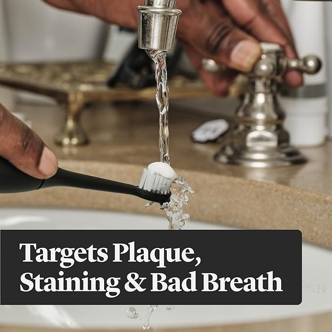 Made by Dentists PRO‑X Replacement Brush Heads – Compatible with PRO‑X Sonic Toothbrush (3 Pack) – Dentist‑Designed, Deep Plaque Removal, Soft Bristles, Travel‑Ready, Black