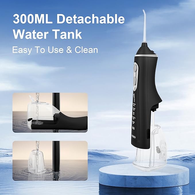 Electric Water Flosser Water Flosser Portable Dental Flosser Oral Cleaning (L15 Black)
