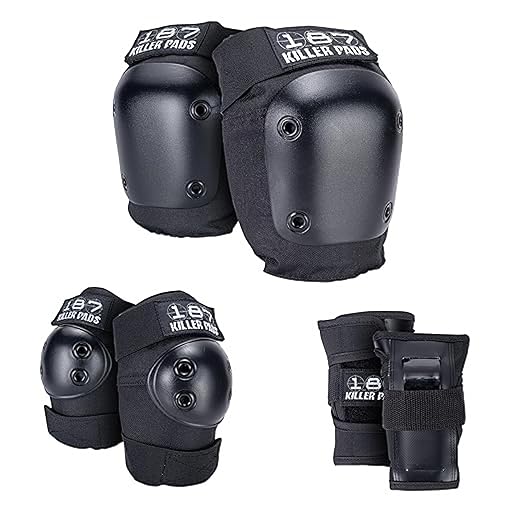 187 Killer Pads Six Pack Pad Set, Elbow Pads, Knee Pads, and Wrist Guards - Ideal for Skateboarding, Roller Skating, and Inline Skating-StrideForce Fitness