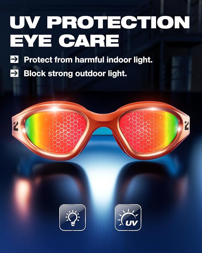 ZIONOR G1 Nava Super Anti-Fog Unisex Swim Goggles Mirror/Bright Smoke Lens-StrideForce Fitness