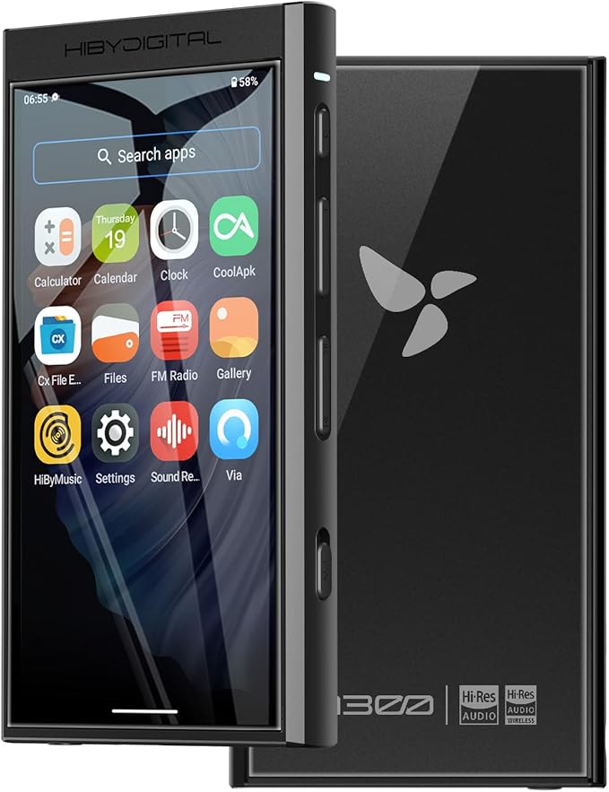 HiBy Digital M300 Android MP3 Player with Bluetooth and WiFi Streaming Player Android 13 Snapdragon 665 HiFi Audio (PCM/DSD) FM Radio Speaker Touchscreen 128GB + 2TB Expandable Storage-StrideForce Fitness