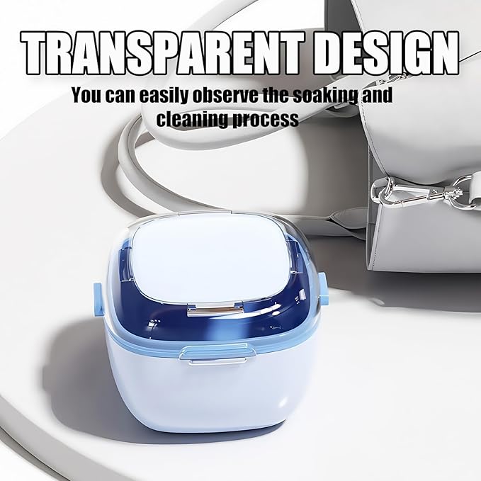 Denture Case, Retainer Cleaning Box, Large Capacity Denture Container Cup for Any Full and Partial Denture, Clear Dentures, Retainers, Night Guards (with Brush and Mirror)