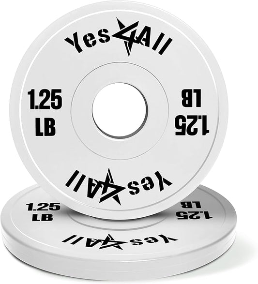Yes4All Fractional Weight Plates Set, Available In Steel And Rubber, Set of 2/4/6 Plates in 1.25LB, 2.5LB, or 5LB Sizes, Micro Change Plates for Dumbbell and Olympic Barbell Weightlifting-StrideForce Fitness