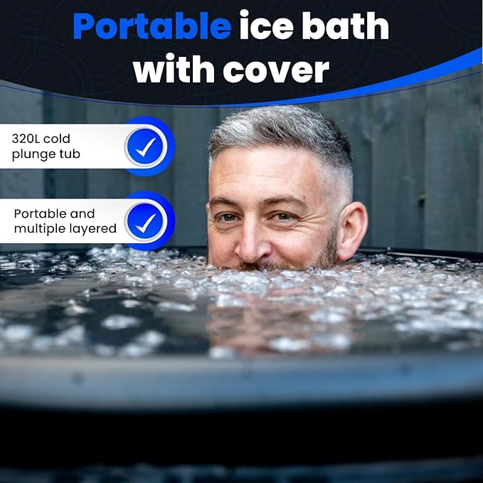 Ice Bath Tub for Athletes with Cover: 85 Gallons Cold Plunge Tub for Recovery, Multiple Layered Portable Ice Bath Plunge Pool by The Cold Pod-StrideForce Fitness