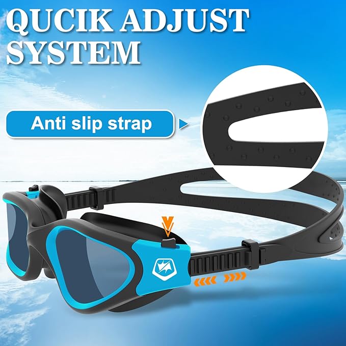 WIN.MAX Polarized Swimming Goggles Swim Pool Goggles Anti Fog Anti UV No Leakage Clear Vision for Men Women Adults Teenagers-StrideForce Fitness