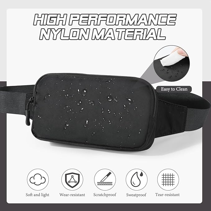 MoKo Fanny Packs for Women Men, Fashion Running Waist Packs, Crossbody Mini Bag Fanny Pack Belt Bag with Adjustable Strap for Running Outdoors Workout Travel Hiking Cycling-StrideForce Fitness