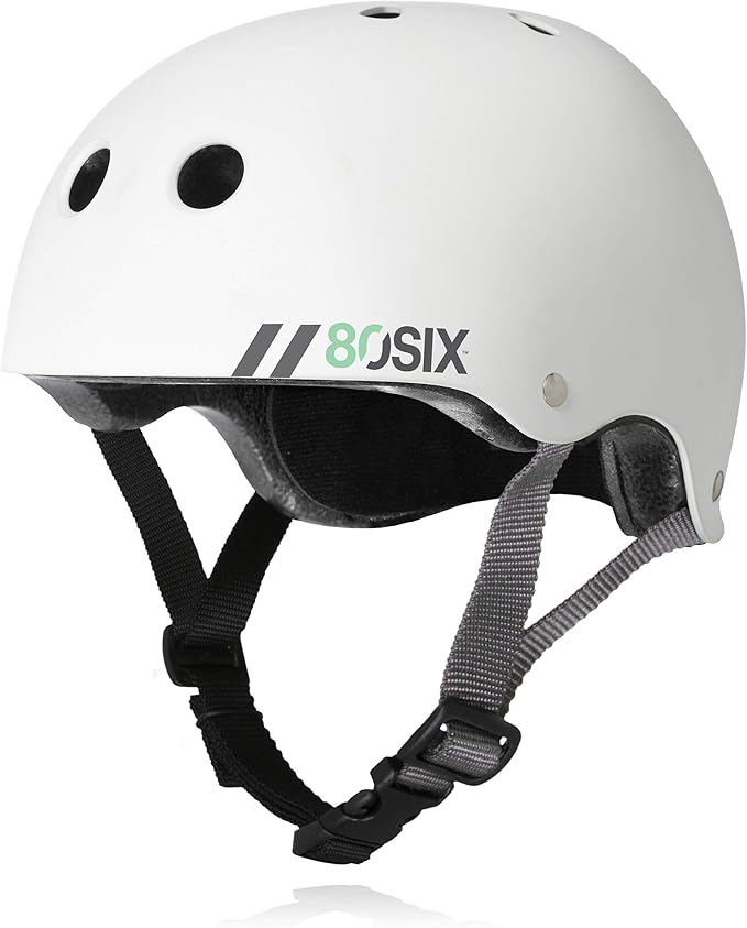 80SIX Triple Certified Multisport Helmet - Ideal for Bike, Scooter, Skateboard, Roller Skate and Inline Skate-StrideForce Fitness