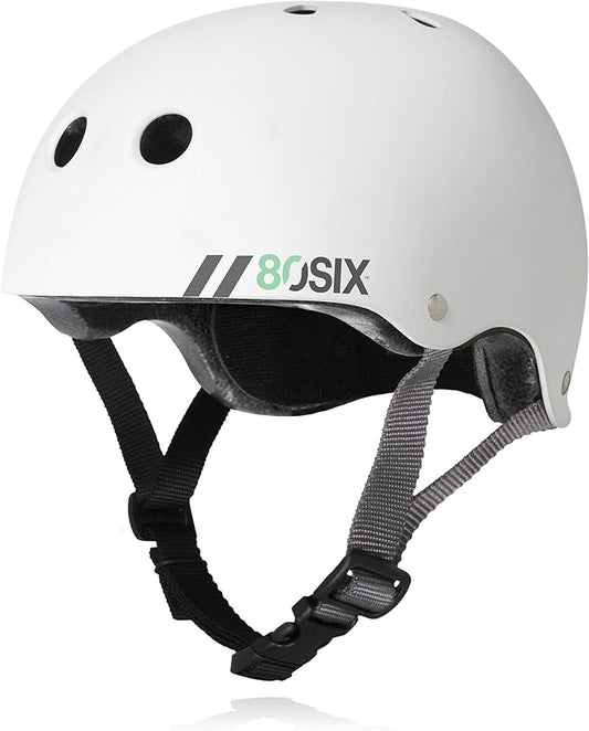 80SIX Triple Certified Multisport Helmet - Ideal for Bike, Scooter, Skateboard, Roller Skate and Inline Skate-StrideForce Fitness