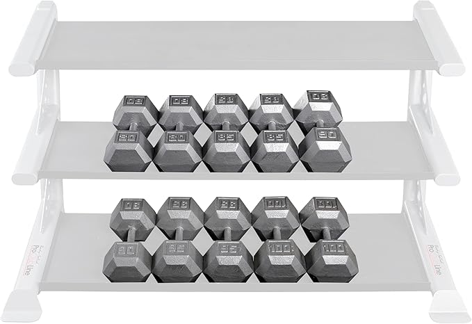 Body-Solid Cast Iron Hexagon Dumbbell, Hand Weights For Men and Women, Weight Dumbbells for Strength Training, Body Building Home Gym Training Gear-StrideForce Fitness