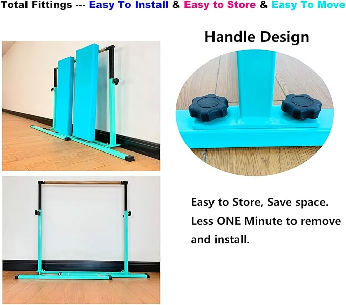 4FT/5FT Gymnastic Bar Set Gymnastics Horizontal Bar Gymnastics Kip Bar for Kids Home Use-StrideForce Fitness