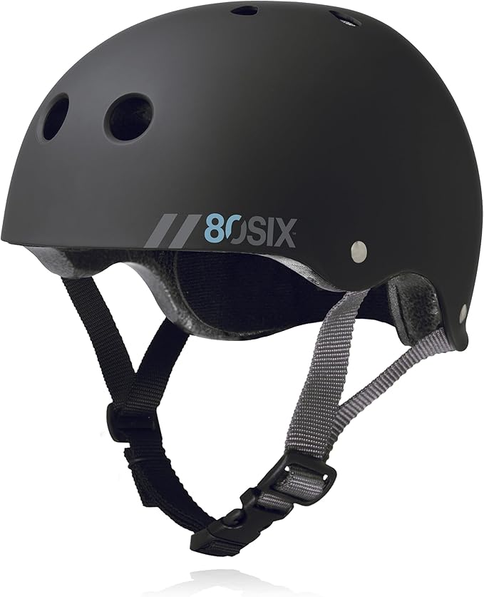 80SIX Triple Certified Multisport Helmet - Ideal for Bike, Scooter, Skateboard, Roller Skate and Inline Skate-StrideForce Fitness