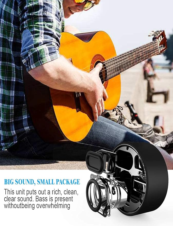 INSMY C12 IPX7 Waterproof Shower Bluetooth Speaker, Portable Small Speaker, Speakers Bluetooth Wireless Loud Clear Sound Support TF Card Suction Cup for Kayak Canoe Beach Gift (Black)-StrideForce Fitness