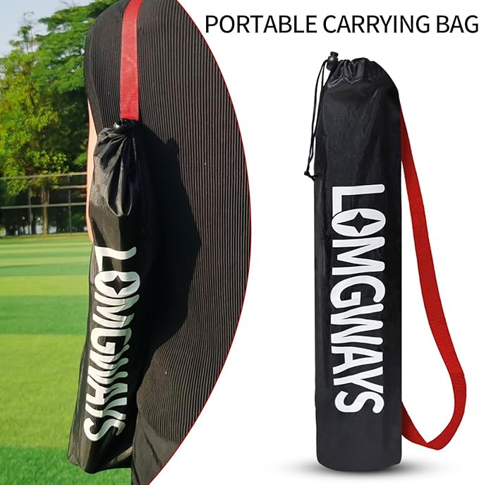 FDLS Baseball Batting tee for Adults and Youth Teens, Portable Tripod Stand Base Tee Easy Adjustable Height 27 to 46 inches for Hitting Training Practice, with Carrying Bag-StrideForce Fitness