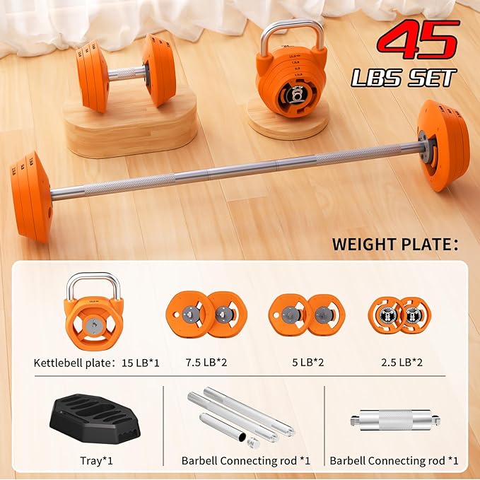 SKOK 25/55 lbs Pair Adjustable Dumbbells Set, Adjustable Weights Dumbbells Set for Men and Women with Anti-Slip Fast Adjust Weight by Turning Handle,Black Dumbbell with Tray-StrideForce Fitness