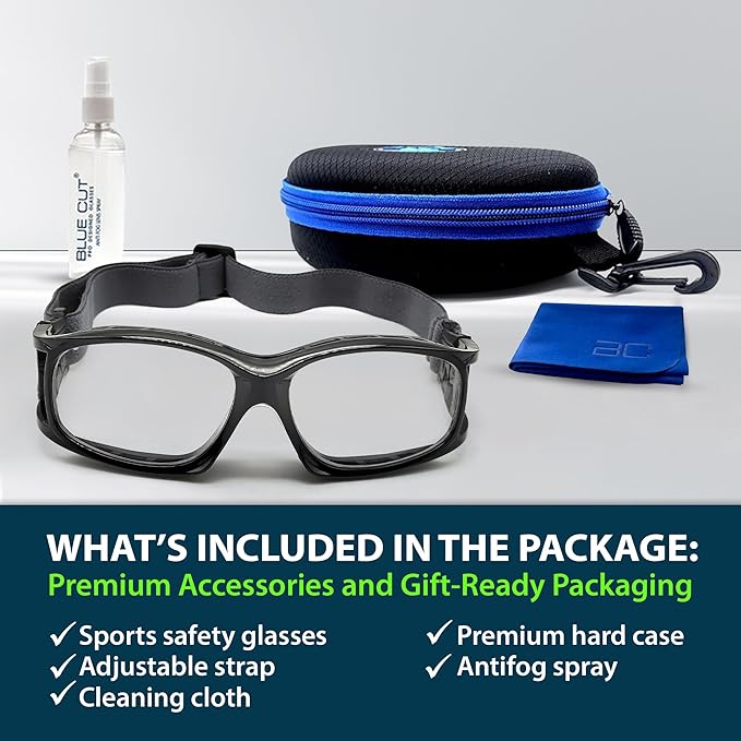 BLUE CUT Safety Outdoor Sports Goggles Unisex Anti Fog Ideal For Basketball Racquetball-StrideForce Fitness