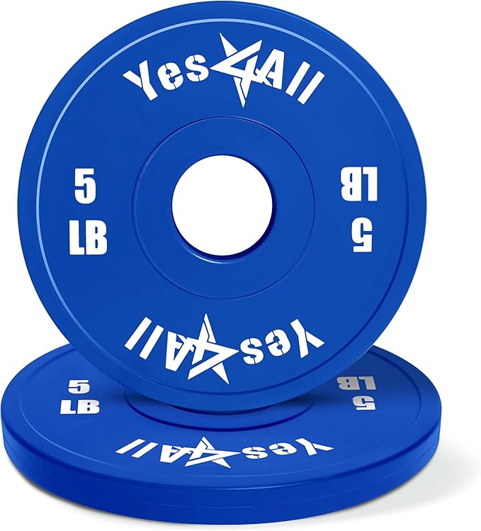 Yes4All Fractional Weight Plates Set, Available In Steel And Rubber, Set of 2/4/6 Plates in 1.25LB, 2.5LB, or 5LB Sizes, Micro Change Plates for Dumbbell and Olympic Barbell Weightlifting-StrideForce Fitness