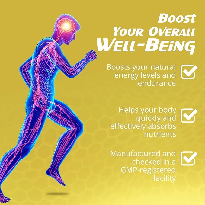 EnergyTune Energy Supplements, Increases Nutrient Absorption and Promotes Overall Health and Immune Support - Non-GMO, Gluten Free, Vegetarian - Veg Capsules (60 Count (Pack of 3))-StrideForce Fitness