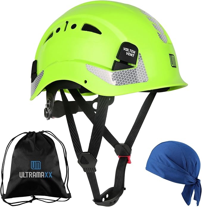 Safety Helmet Hard Hat, ANSI Z89.1 Approved Lightweight Vented Work Helmet, 6-Point Adjustable Ratchet Suspension Hardhat Ideal for Industrial and Construction-StrideForce Fitness