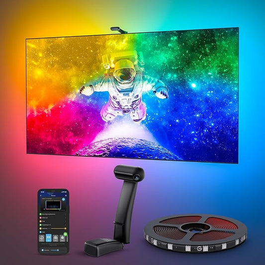 Govee Envisual TV LED Backlight T2 with Dual Cameras, 21ft RGBIC Wi-Fi LED Strip Lights for 98-100 inch TVs, Double Strip Light Beads, for Home Decorations, Smart App Control, Music Sync-StrideForce Fitness
