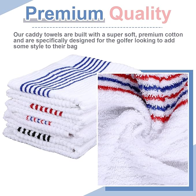 Mixweer Caddy Golf Towel 22" x 42" Large Caddy Towel Camping Sport Towels Cotton Soft Towels for Man Golf Lovers-StrideForce Fitness