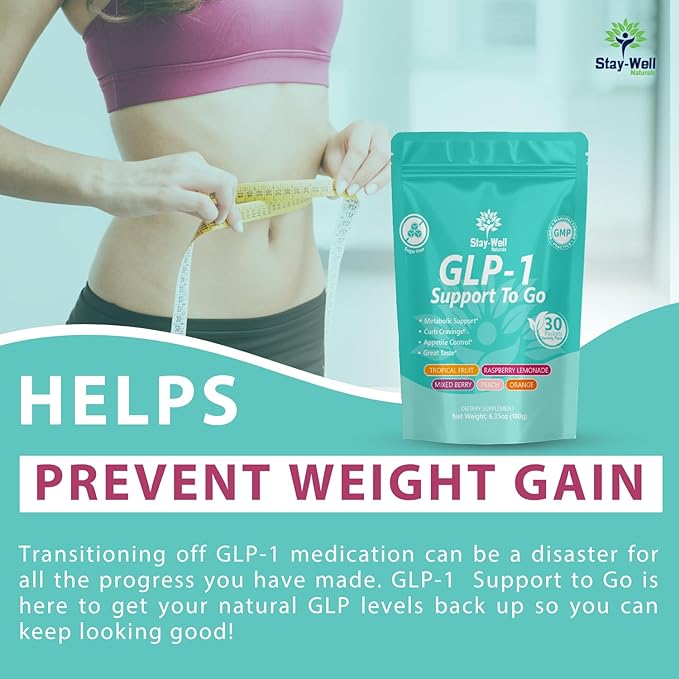 GLP-1 Supplement | Natural GLP-1 Production | GLP 1 Booster Drink Mix to Control Appetite and Cravings | Great Tasting Metabolic Support - Yerba Mate, Garcinia Cambogia, Berberine [Variety, 30ct]-StrideForce Fitness