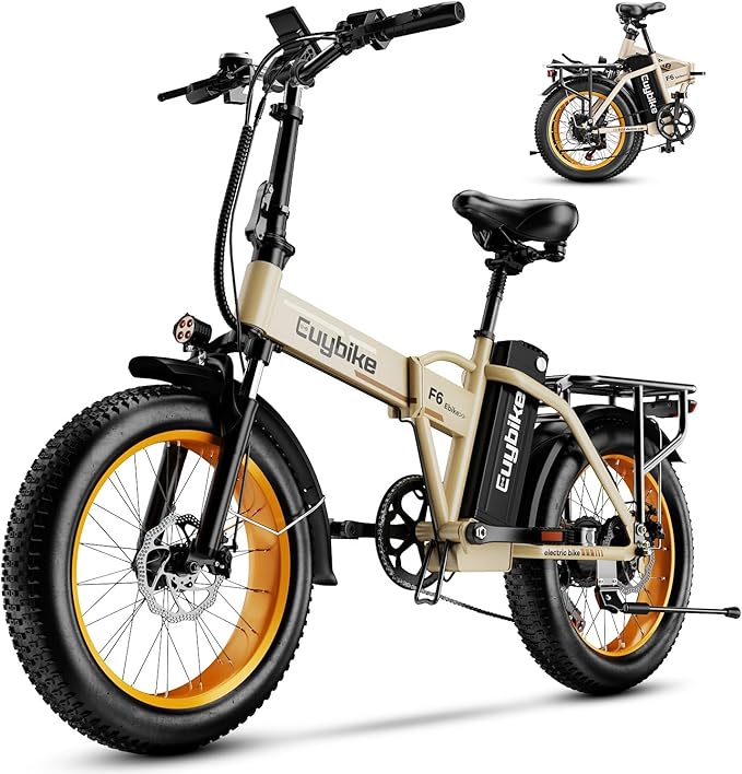 1000W Folding Electric Bike, 48V 20AH Large Removable Battery E Bike, 30+MPH, 80 Miles Max Range, 20" Fat Tire Electric Bike for Adults, Adult Electric Bicycles for Commute Beach Snow-StrideForce Fitness