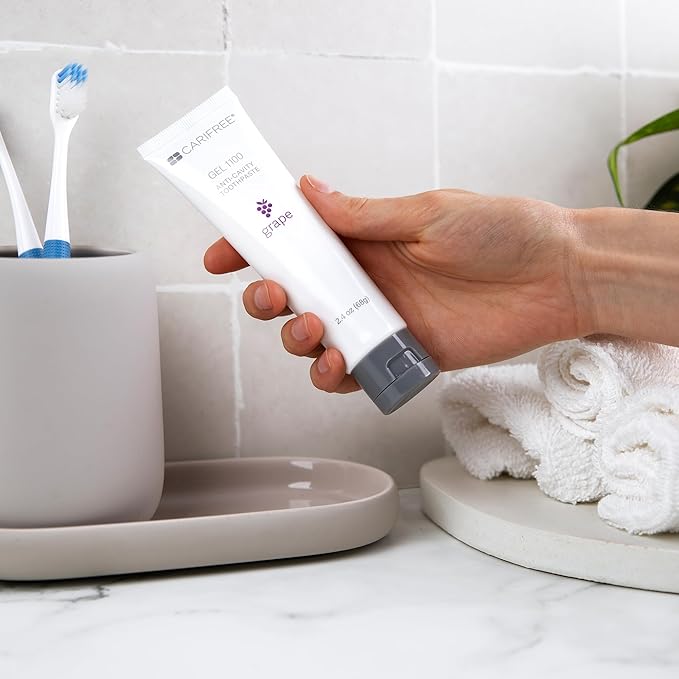 CariFree Gel 1100, Grape Flavored, Anti-Cavity Fluoride Toothpaste with Nano Hydroxyapatite for pH Neutralization, Enamel Protection, Dentist Recommended for Kids and Adults, Dentist Developed