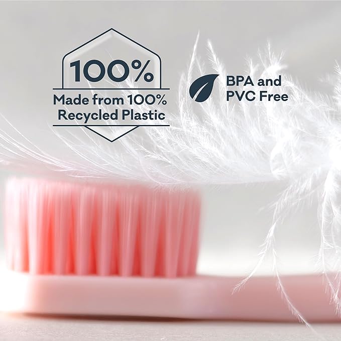 Grin Pro Ultimate Gentle Care Toothbrush, Ultra Soft, 2 Count (Pack of 2), Designed for Sensitive Teeth and Gumlines, 100% Recycled Plastic