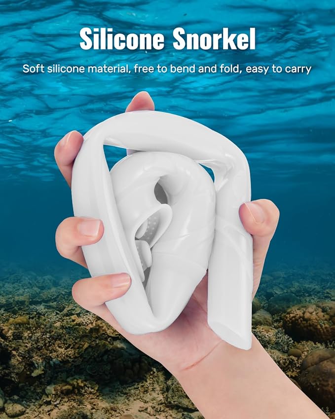 W WSTOO Adults Diving Snorkel Breathing Tube Silicone Flexible Foldable Snorkel Anti-Drop for Freediving Swim Training,Diving and Scuba Diving,Easy to Carry for Travel-StrideForce Fitness
