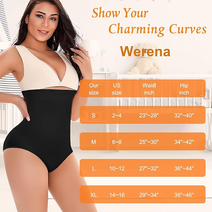 Tummy Control Shapewear Panties for Women High Waisted Body Shaper Slimming Shapewear Underwear Girdle Panty-StrideForce Fitness