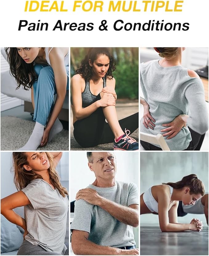 TENS Unit Muscle Stimulator for Pain Relief Therapy – 24 Modes TENS Machine & EMS Massager, Period Simulator Machine for Men & Women, Portable Muscle Stimulator for Back, Shoulder, and Neck Pain-StrideForce Fitness