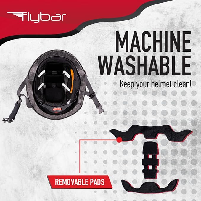 Flybar Bike Helmet- Multi Sport Dual Certified Adjustable Dial, Lightweight Skateboard Helmet, Roller Skating, Pogo, Electric Scooter, Snowboard, Boys and Girls Kids- Adults Helmets-StrideForce Fitness