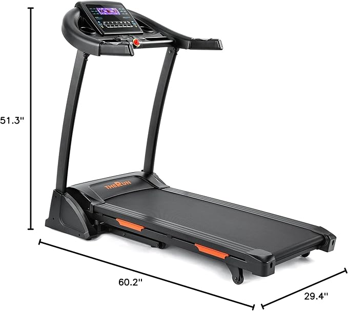 THERUN Incline Treadmill for Running and Walking, 300 lbs Weight Capacity Folding Treadmill with 0-15% Auto Incline, Wide Belt, 3.5HP, App, Heart Rate-StrideForce Fitness
