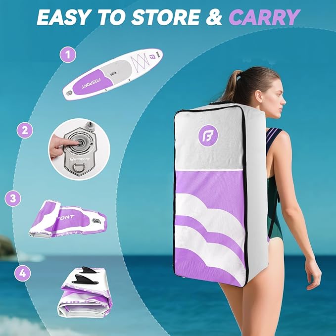 FBSPORT 11FT Premium Inflatable Stand Up Paddle Board with Electric Pump, Yoga Board with SUP Accessories & Carry Bag | Wide Stance, Surf Control, Non-Slip Deck, Leash and Paddle for Youth & Adult-StrideForce Fitness