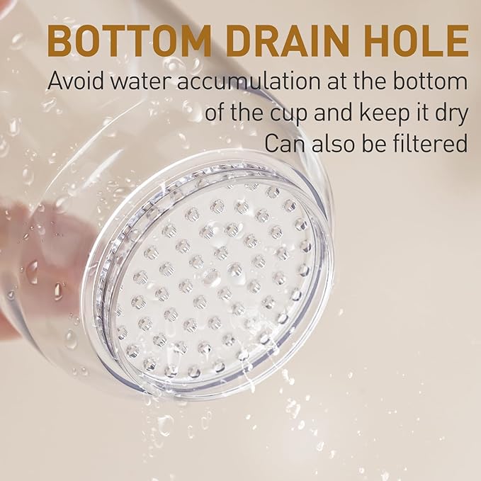 Toothbrush Cup with Cover, Travel Toothbrush Case Portable Toothbrush Holder for Traveling Business Camping School Bathroom (Beige)