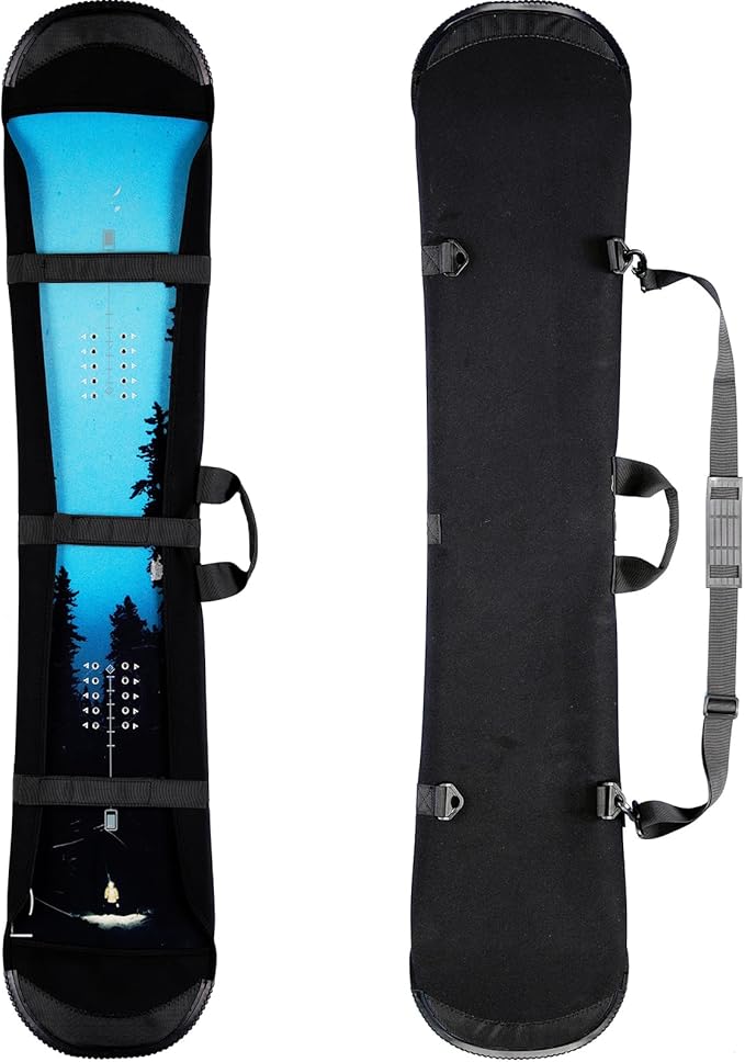 Snowboard Cover Sleeve Case, Snowboard Sleeve Bag Adjustable Soft Cover with Shoulder Strap Bag with Binding-StrideForce Fitness