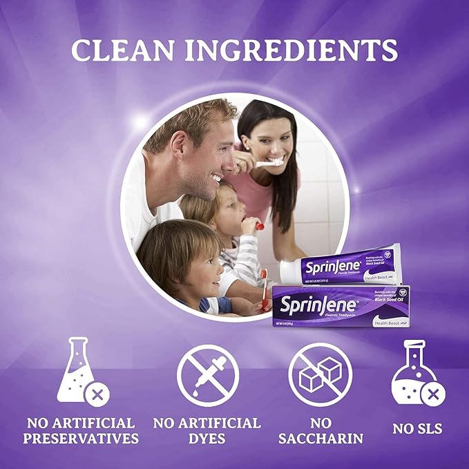 SprinJene Original Health Boost Toothpaste | Cavity Protection Fluoride Toothpaste for Healthy Teeth | 4 Pack
